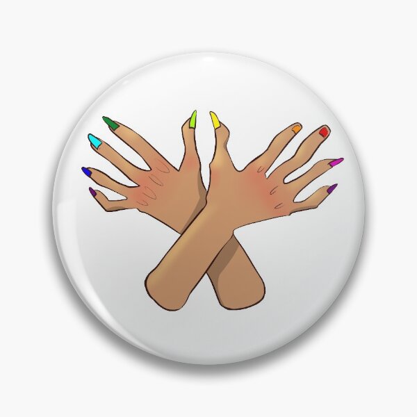 Item preview, White hands painted nails painterly version designed and sold by cu-b3.