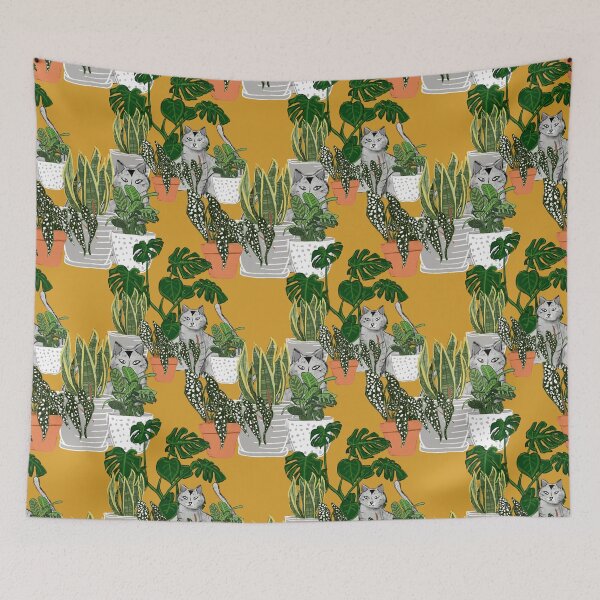 Item preview, Indoor Garden Cat Mustard designed and sold by susycosta.