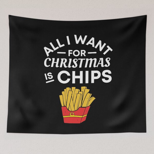 Item preview, All I Want for Christmas Is Chips - Funny Chips Puns - Christmas Gift for Chips Lovers designed and sold by CaitU.