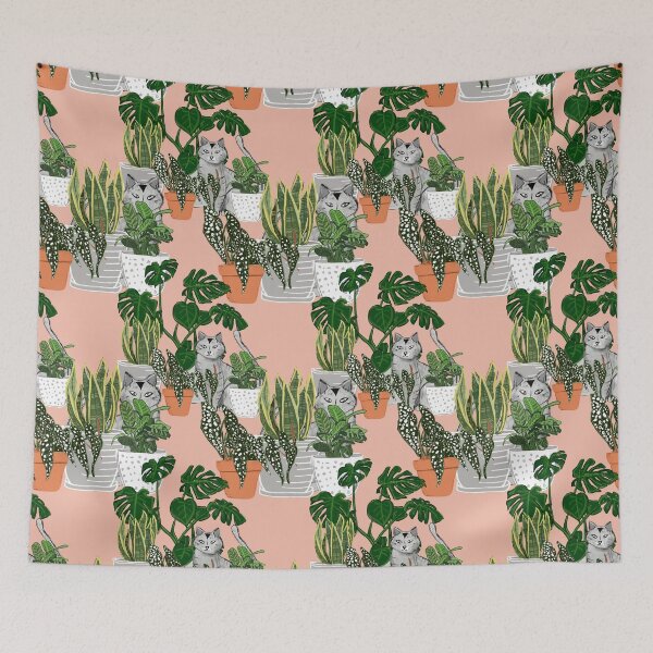 Item preview, Indoor Garden Cat Pink designed and sold by susycosta.