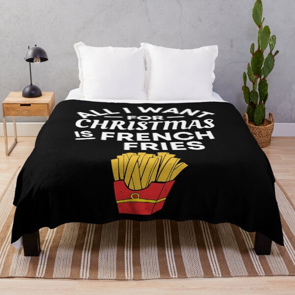 Item preview, All I Want for Christmas Is French Fries- Funny French Fries Puns - Christmas Gift for French Fries Lovers designed and sold by CaitU.