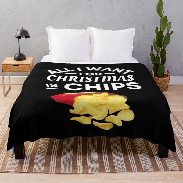 Item preview, All I Want for Christmas Is Chips- Funny Chips Puns - Christmas Gift for Chips Lovers designed and sold by CaitU.