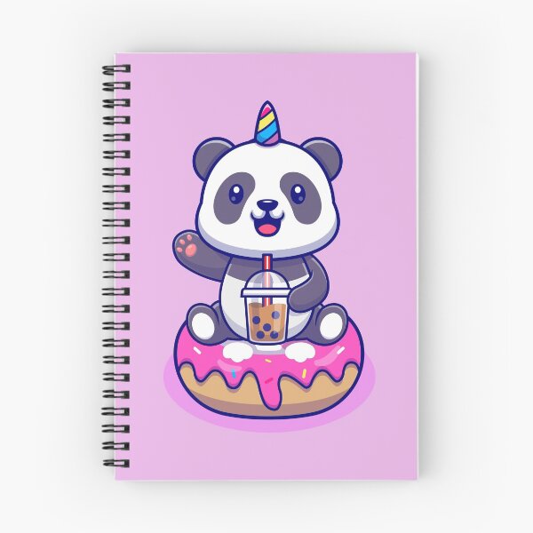 Item preview, cute animal friendly unicorn panda sit on Doughnut designed and sold by ArtistsinAction.