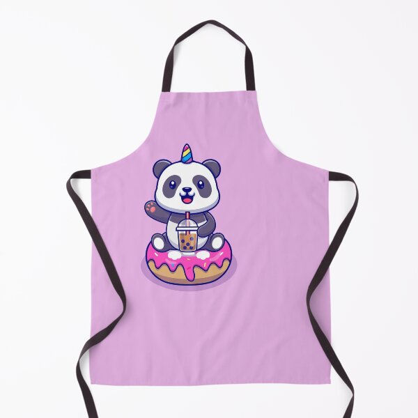 Item preview, cute animal friendly unicorn panda sit on Doughnut designed and sold by ArtistsinAction.