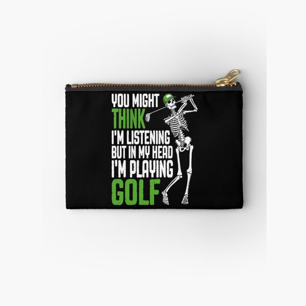 Item preview, Golf You Might Think I'm Listening Funny Skeleton Golfer designed and sold by GrandeDuc.