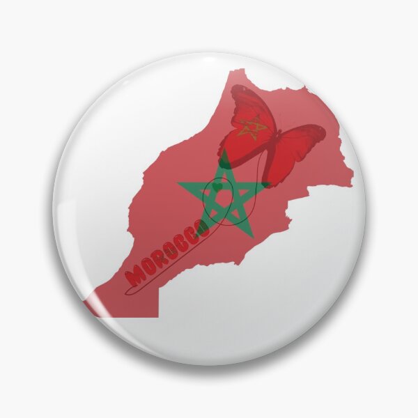 Artikelvorschau, Marokkanische Karte, Schmetterling verziert mit der Flagge von Marokko, drapeau marocain entworfen und verkauft von Reddiamond3 ⭐⭐⭐⭐⭐.