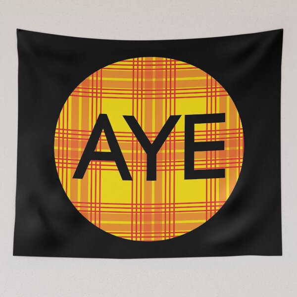Item preview, AYE, Scottish Independence Lion Rampant Coloured Tartan Circle designed and sold by MacPean.