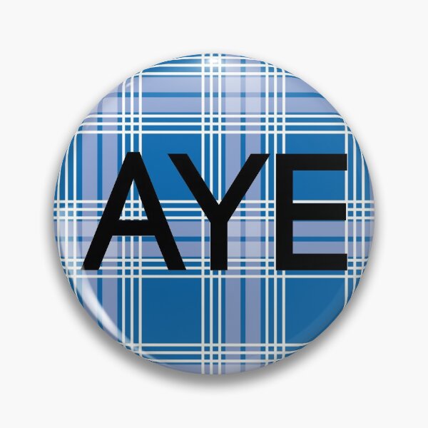 Item preview, AYE, Scottish Independence Saltire Blue Tartan Circle designed and sold by MacPean.