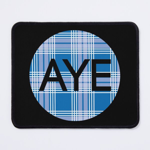 Item preview, AYE, Scottish Independence Saltire Blue Tartan Circle designed and sold by MacPean.