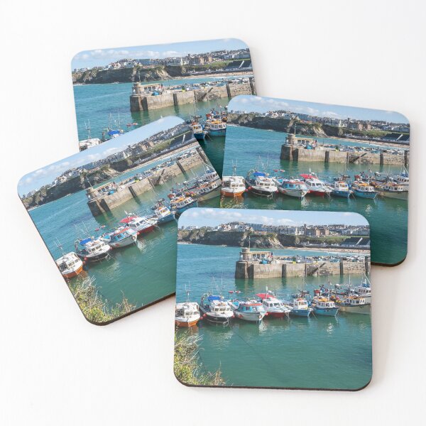 Item preview, Boats lines up at Newquay Harbour in Cornwall designed and sold by twymanphoto.