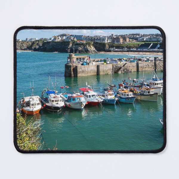 Item preview, Boats lines up at Newquay Harbour in Cornwall designed and sold by twymanphoto.