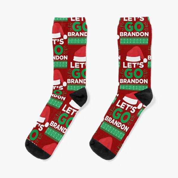 Let's Go Brandon Joe Biden Socks Trump 2024 Christmas Funny Socks