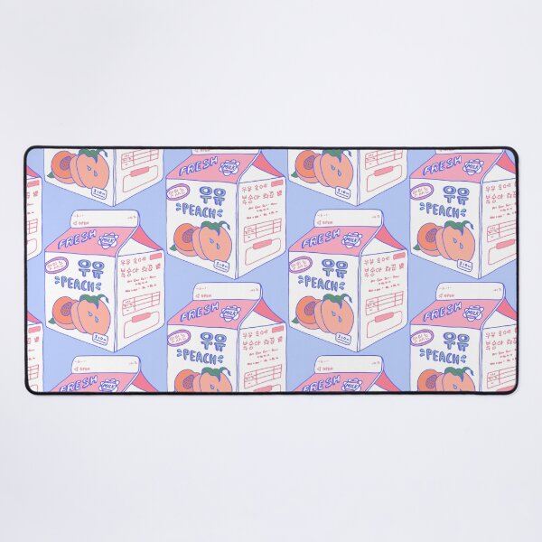 Peach Milk Carton Desk Mat