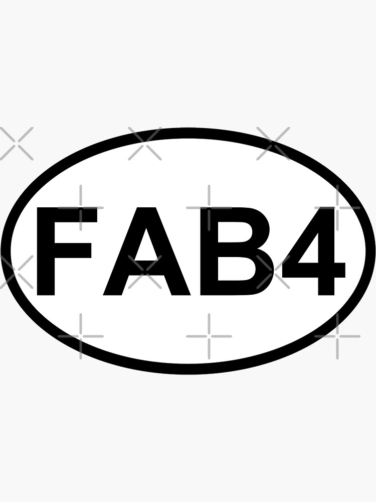 Fab 4 Stickers for Sale | Redbubble