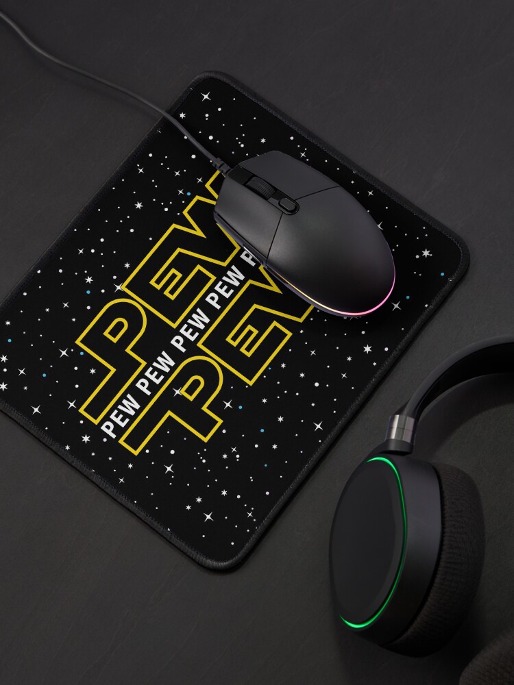 Alternate view of Pew Pew Pew Multi-Universe Mouse Pad