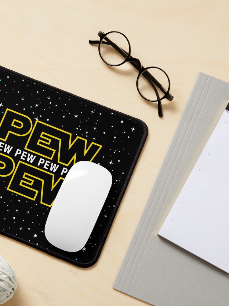 Alternate view of Pew Pew Pew Multi-Universe Mouse Pad