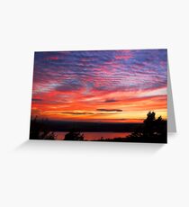 Sunset Eagle Lake in Acadia National Park Maine Greeting Card