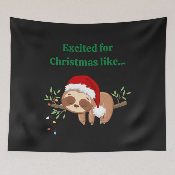 Item preview, Funny Christmas Sleepy Sloth designed and sold by Mommaspouch.