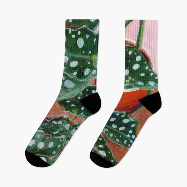Item preview, Begonia maculata, pink background designed and sold by Marielle Robichaud.