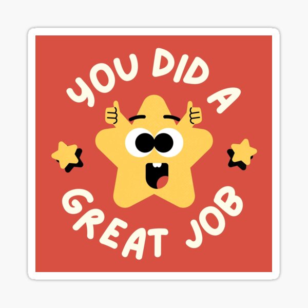 Colorful Great Job Motivational Kid's Classic Round Sticker | Zazzle