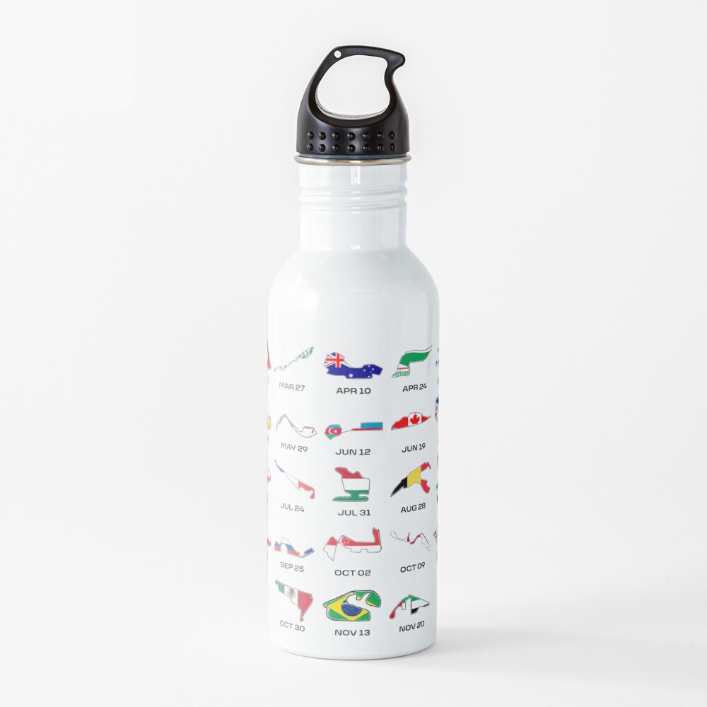 2022 F1 Calendar Water Bottle