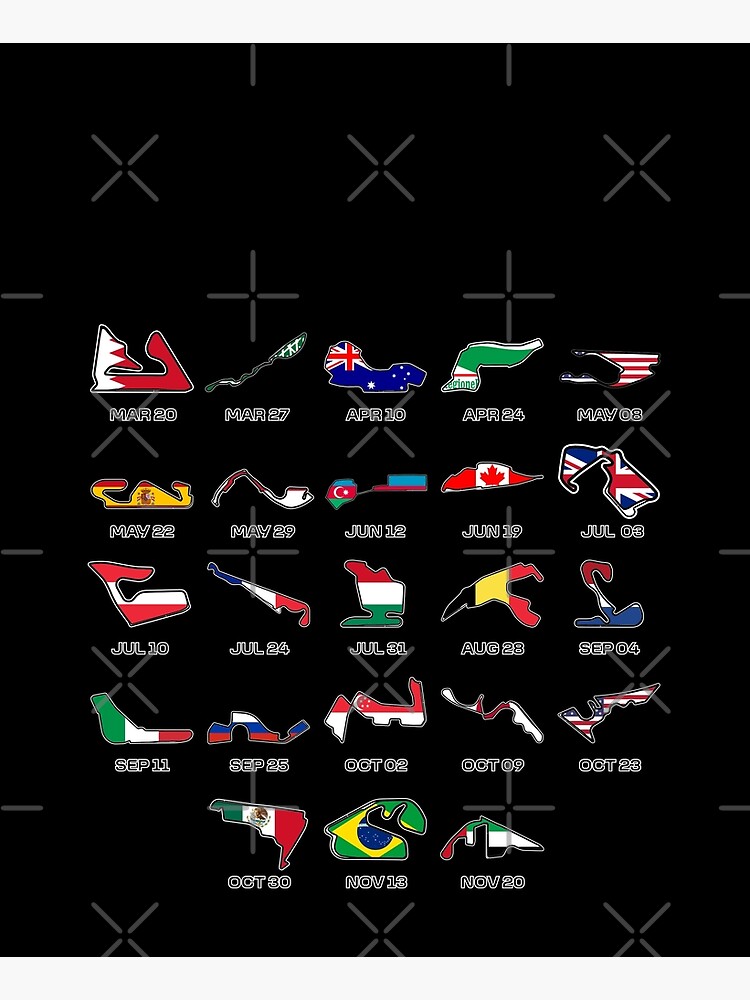 2022 F1 Calendar by TableTopDesigns