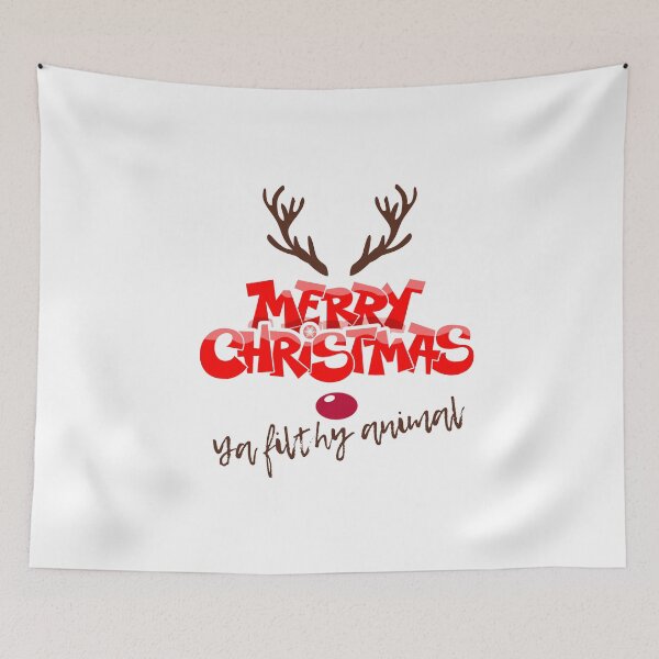 Item preview, Merry Christmas ya filthy animal! Funny | sarcastic Christmas quote! designed and sold by HROC.