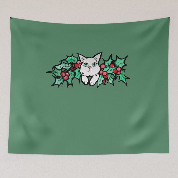 Item preview, White Christmas Cat designed and sold by FrictionMaxxing.