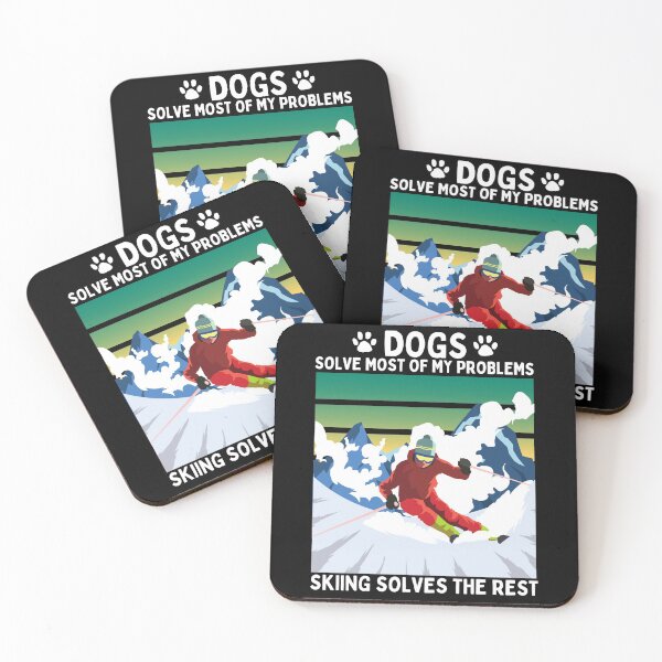 Item preview, Dogs Solve Most of my Problems Skiing Solves the Rest designed and sold by JollyKRogers.