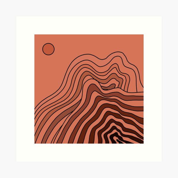 Item preview, Minimalist mountains and moon designed and sold by lolamawi.