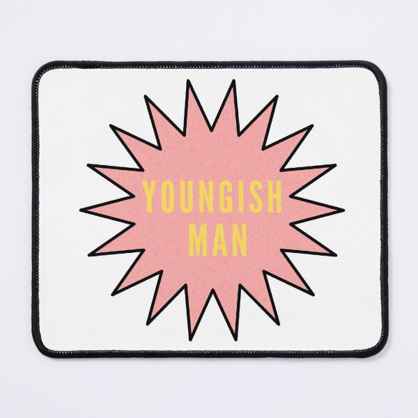 Item preview, Youngish Man badge, Belinda Blinked, Rocky Flintstone designed and sold by SelfrontStudios.