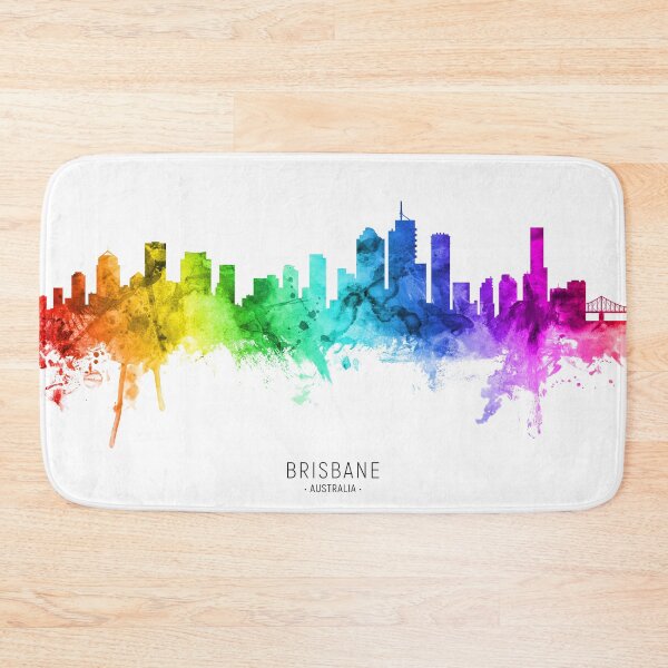 Artikelvorschau, Brisbane Australia Skyline entworfen und verkauft von ArtPrints.