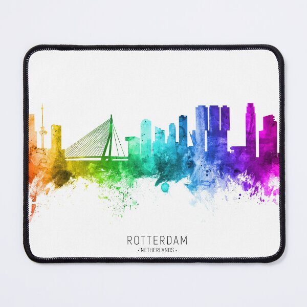 Item preview, Rotterdam The Netherlands Skyline designed and sold by ArtPrints.