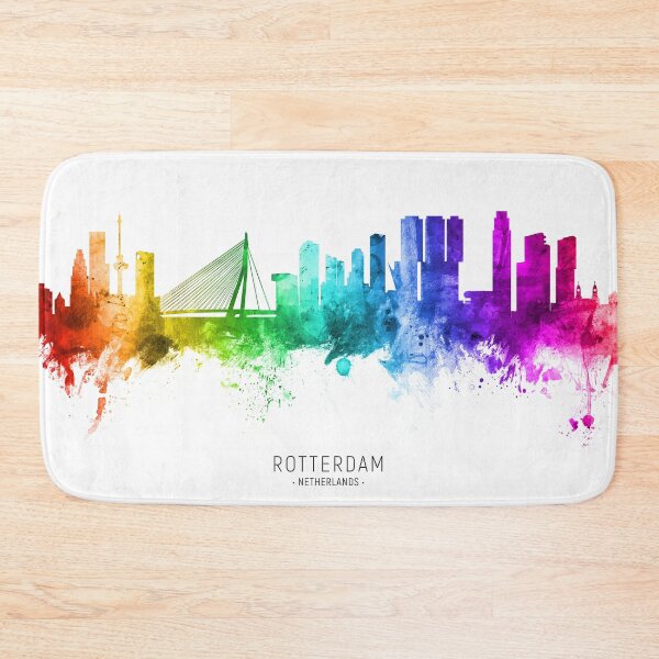Item preview, Rotterdam The Netherlands Skyline designed and sold by ArtPrints.