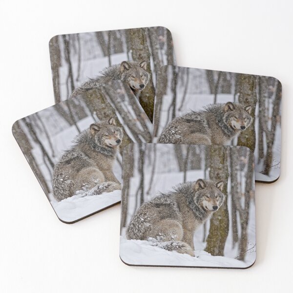 Item preview, Timber Wolf In Snow designed and sold by Michael Cummings.