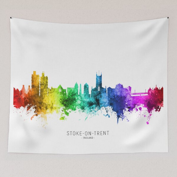 Item preview, Stoke-on-Trent England Skyline designed and sold by ArtPrints.