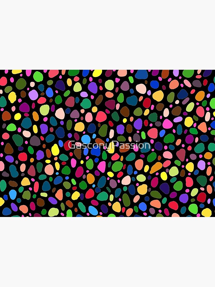 Blobby Pebbles on Black by GasconyPassion