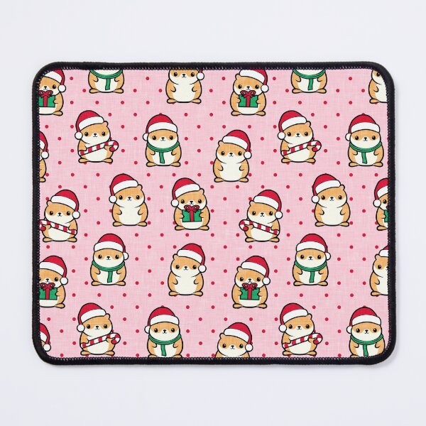 Item preview, Holiday Hamsters - Christmas - pink designed and sold by littlearrow.