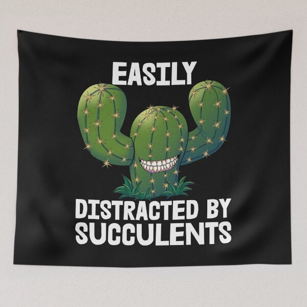 Item preview, Easily Distracted By Succulents designed and sold by Bendthetrend.
