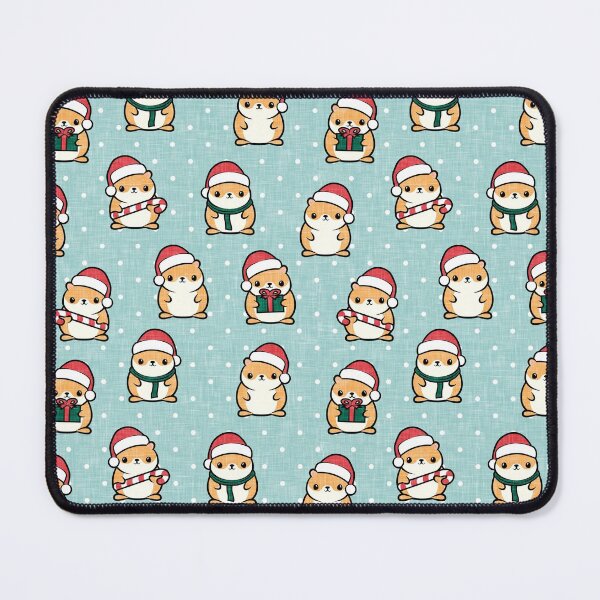 Item preview, Holiday Hamsters - Christmas - mint designed and sold by littlearrow.