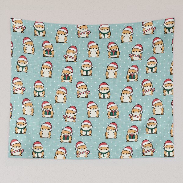 Item preview, Holiday Hamsters - Christmas - mint designed and sold by littlearrow.