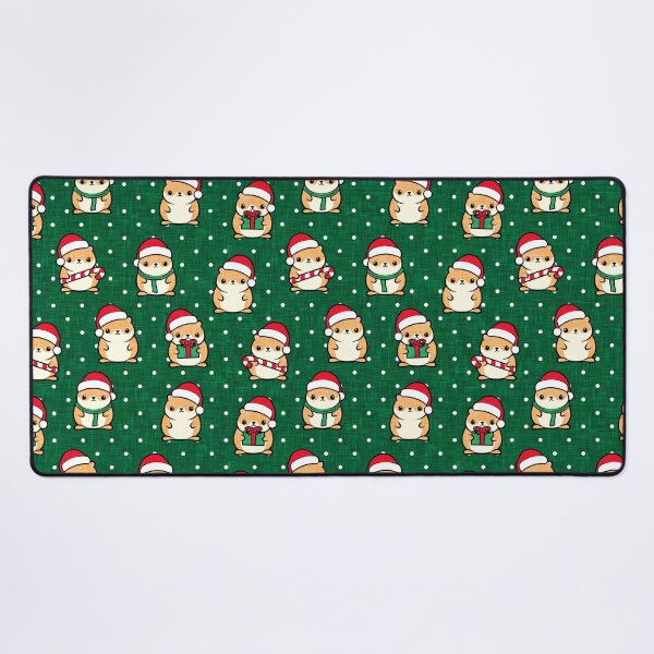 Item preview, Holiday Hamsters - Christmas - green designed and sold by littlearrow.