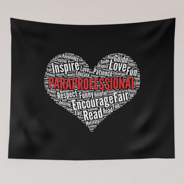Item preview, Paraprofessional Heart Shape Word Cloud Design graphic designed and sold by theodoros20.