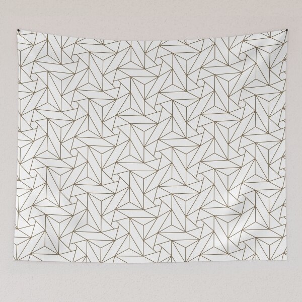 Item preview, Brown and White Triangle Mosaic Shape Pattern Pairs Dulux 2022 Popular Colour Rich Earth - Color Trends designed and sold by ColorOfTheYears.