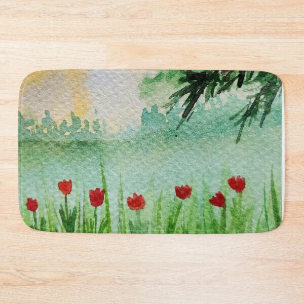 Item preview, Summer vibes flower field watercolors illustration pattern designed and sold by Ala Lopatniov.