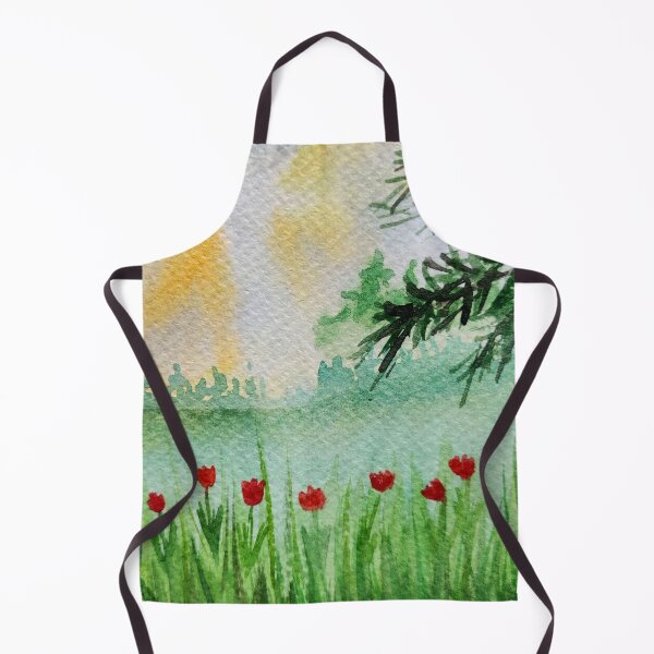 Item preview, Summer vibes flower field watercolors illustration pattern designed and sold by Ala Lopatniov.