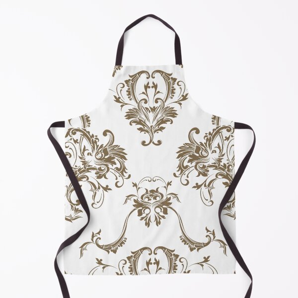 Item preview, Brown and White Damask Scroll Baroque Pattern Pairs Dulux 2022 Popular Colour Rich Earth - Color Trends designed and sold by ColorOfTheYears.