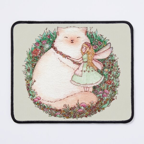 Item preview, Blonde fairy hugs big cat  designed and sold by Denise, Denisn't.