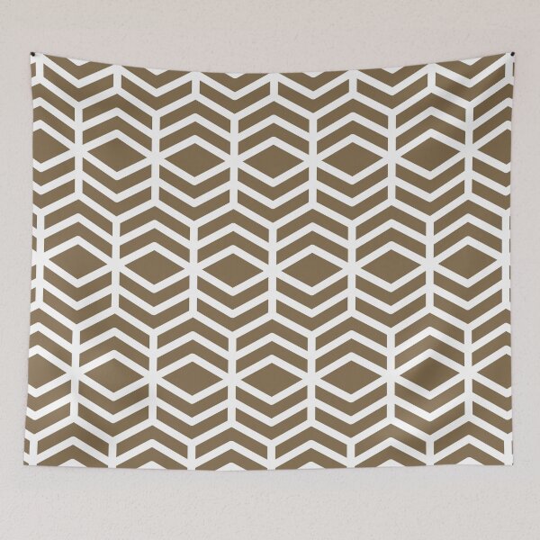 Item preview, Brown and White Chevron Line Shape Pattern Pairs Dulux 2022 Popular Colour Rich Earth - Color Trends designed and sold by ColorOfTheYears.