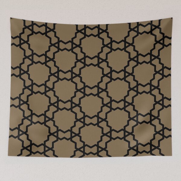 Item preview, Black and Brown Overlapping Shape Tile Pattern Pairs Dulux 2022 Popular Colour Rich Earth - Color Trends designed and sold by ColorOfTheYears.